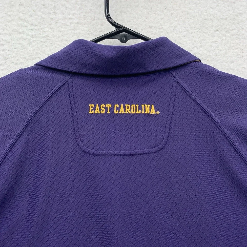Nike East Carolina University Golf‎ Polo Shirt Mens Medium Purple Yellow Pirates